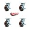 Service Caster 5 Inch Polyurethane Swivel Caster Set with Roller Bearing and Brake SCC SCC-30CS520-PPUR-TLB-4 - alternate 5